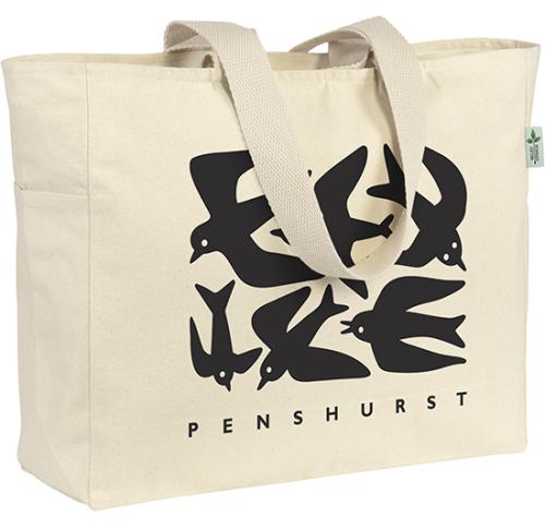 Penshurst Recycled 10oz (340gsm) Canvas Big Tote Bag Zipped